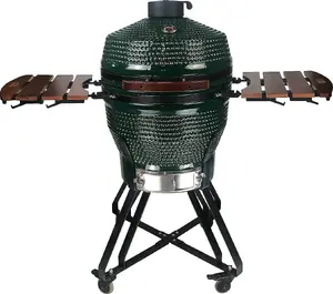 Угольный гриль TUNABONE Kamado Pro 22" Размер M Зеленый Керамический Барбекю