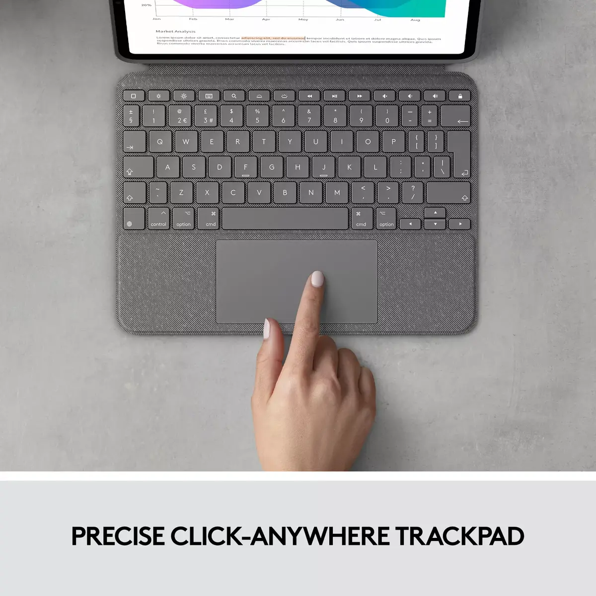 Logitech Combo Touch klaviatūras maciņš iPad Pro 11" Photo 9
