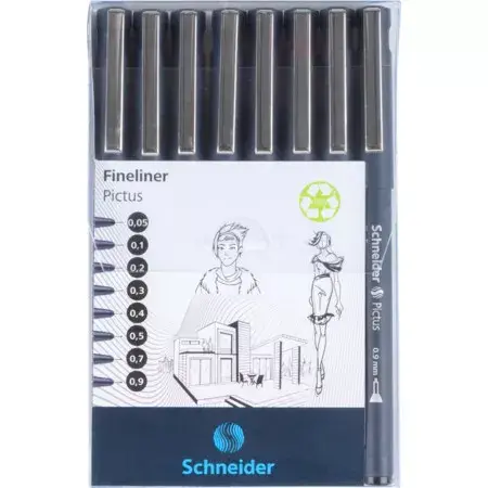 Финелинер Schneider Schreibgeräte Pictus Black Photo 2