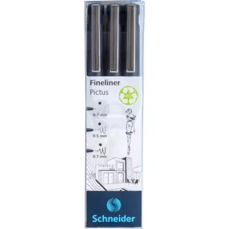 Fineliner Schneider Pictus melns Photo 2