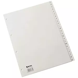 Alphabetic tab index Rexel PP Dividers grey