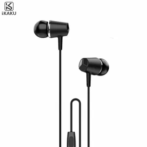 iKaku Sanjiao KSC-136 vadu austiņas ar mikrofonu un tālvadības pulti, 3.5 mm spraudnis, 1.2 m kabelis, melnas