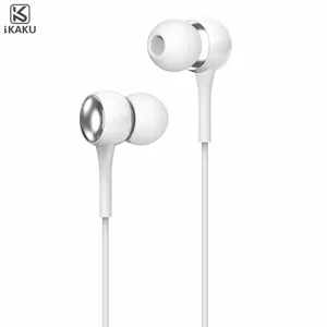 iKaku Aosheng Universālas In-Ear Mūzikas un Zvanu Austņas 3.5mm 1.2m Vads ar Mikrofonu un Pulti Balta