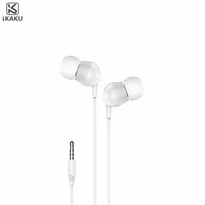 iKaku Feiyu Universālas In-Ear Mūzikas un Zvanu Austņas 3.5mm 1.2m Vads ar Mikrofonu un Pulti Balta