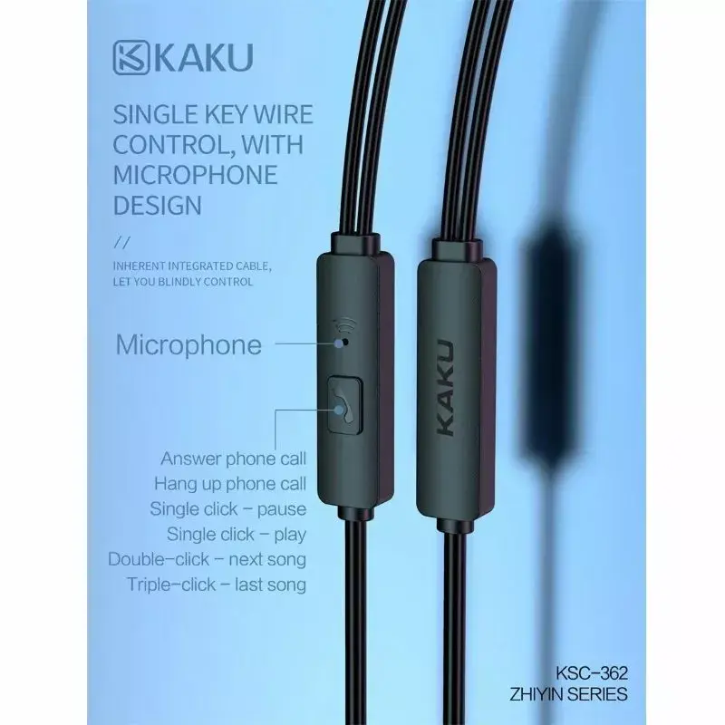 iKaku Zhiyin KSC-362 austiņas ar mikrofonu Photo 3