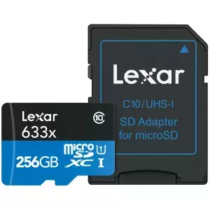 MicroSDXC Lexar 256GB UHS-I Class 10 LSDMI256BBEU633A