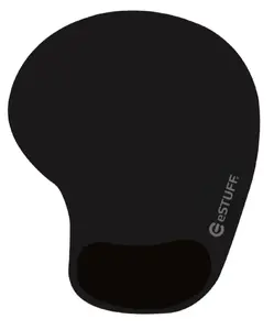 Gearlab eSTUFF GLB215002 Mouse Pad Black with Ergonomic Gel Wrist Rest Monochromatic Surface