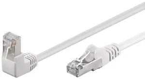 Патч-кабель GOOBAY CAT5e, F/UTP, 1 м, один разъём RJ-45 под 90°, белый
