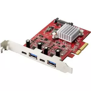USB controller card Renkforce RF-4679642 PCIe with 2x USB 3.2 Gen 2 ports + 2x USB 3.2 Gen 2 internal
