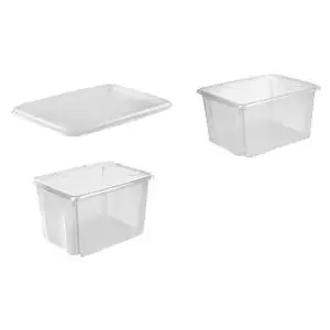 keeeper lid for Dreh Stapelbox 24 L — model emilia, natural transparent polypropylene