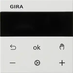 Цифровой комнатный термостат Gira System 3000 Bluetooth, белый, ЖК‑дисплей