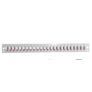 Patch panel accessory EFB Elektronik SB-FP-24SC-S-OM3 — 1U rack, 24 SC OM3 ports, grey, 432×13×43.5 mm