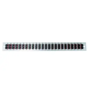 Patch panel accessory EFB Elektronik SB-FP-24SC-D-V-OM3 — 1U rack mount, 432×13×43.5 mm, grey