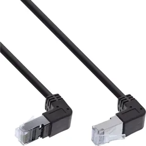 InLine Patch cable up/down angled S/FTP Cat.6 black 2.36m