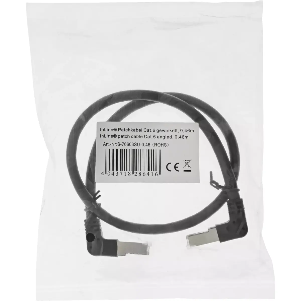 InLine Patch cable S/FTP Cat.6 black 2.36m Photo 2