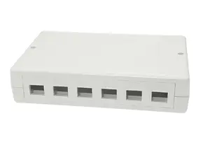 Lanview LVN127774 Surface Mount Box for 6 Ports Wall Mounting Plastic White