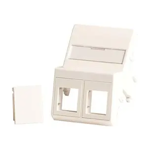 Lanview LVN127871 Wall Plate and Switch Cover White Screwless Design Compatible with RJ45 Keystone Jack