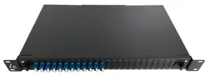 Lanview LVO233840 1U Patch Panel with LC Fiber Optic Connectors and 24 Ports for Rack Mounting