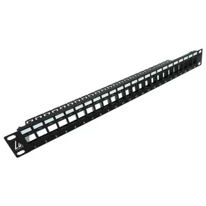 Lanview LVN127596 24-port U/UTP Cat5e Patch Panel 1U Rackmount Black