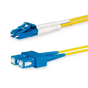 Fibre optic cable Lanview LVO231491 2x LC 2x SC OS2 1 m Yellow