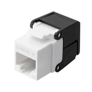 Модуль keystone Lanview LVN128076 Cat5e неэкранированный Flip Jack, плоский, черный, RJ-45