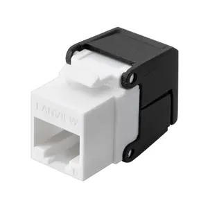 Lanview LVN128078 Модуль Keystone Cat6 неэкранированный с откидной крышкой RJ-45 плоский черный
