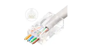Lanview LVN125305 сетевой коннектор RJ45 Cat6 UTP штекер прозрачный 50 шт