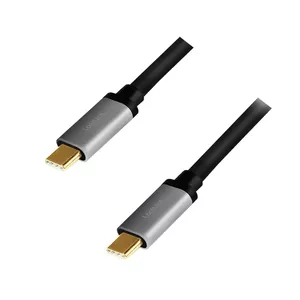 LogiLink CUA0107 USB kabelis 1 m USB 3.2 Gen 2 (3.1 Gen 2) USB C Melns, Pelēks