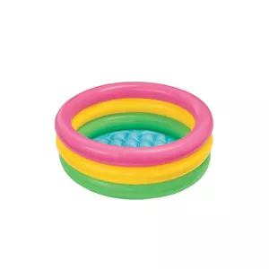 Intex 58924 Round Kiddie Pool for Toddlers from 1 Year in Green, Pink, and Yellow