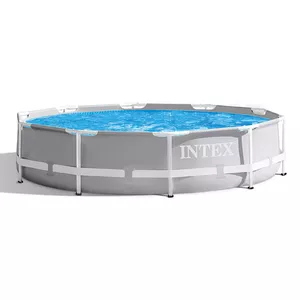 Framed Above-Ground Pool Intex 26700NP — Round, 4,485 L, Ø305 cm, H76 cm, Grey
