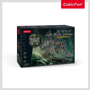3D пазл cubicfun Flying Dutchman LED модель 306-L527H — подсвечиваемая модель корабля, конструктор для сборки