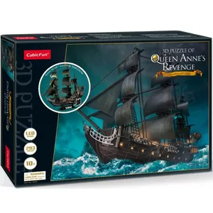 3D Puzzle LED Cubicfun Queen Anne’s — model 306-20522, illuminated architectural puzzle