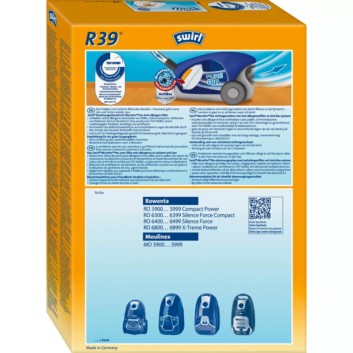 Мешок для пылесоса Swirl R 39 MicroPor Plus Photo 2