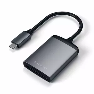 Kartiņu lasītājs Satechi ST-TCU3CRM USB 2.0 Type-C — SD, MicroSD, pelēks, iekšējais, 312 Mbit/s