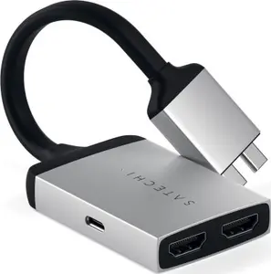 USB graphics adapter Satechi ST-TCDHAS — Black/Silver, 66.8×47.8×1.9 mm