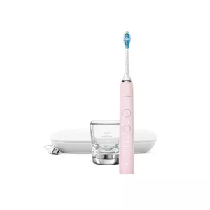 Электрическая звуковая зубная щетка Philips DiamondClean 9000 HX9911/29 — для взрослых, встроенный Li‑Ion аккумулятор, режимы Soft и Normal, розовая