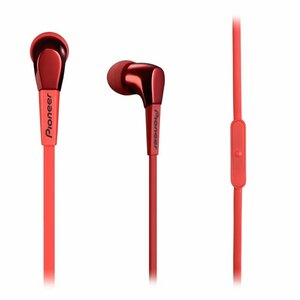 Headphones Pioneer, in-ear, mic, red