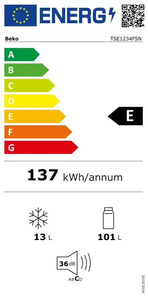 BEKO TSE1234FSN холодильник 114 л Photo 4