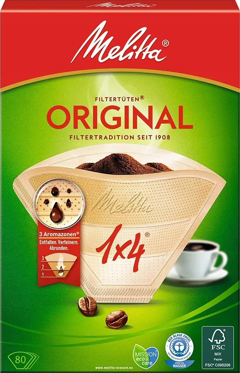 Одноразовый кофейный фильтр Melitta Original 1x4 Photo 2