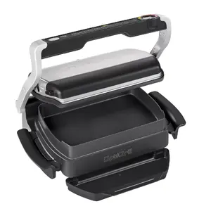 Sandwich maker Tefal XA7258, cooking surface 285×189 mm, aluminum housing, stainless steel/black, 225×430×100 mm