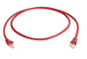 Network patch cable Telegärtner CAT6a 50m S/FTP (S‑STP) RJ‑45 to RJ‑45, red