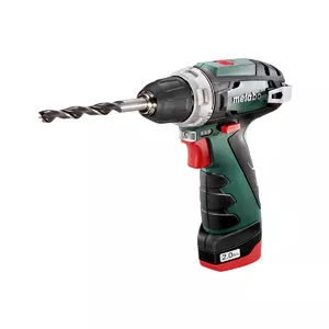 Дрель-шуруповерт Metabo PowerMaxx BS Basic 1400 об/мин, черный, зеленый