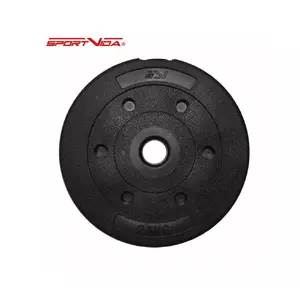 Svara disks SportVida SV-HK0096 gumēts universāls 2,5 kg, caurums 26 mm