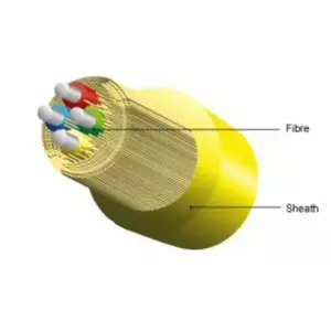Indoor optical fiber cable electro base NO-4F-LSZH-1507 — 4 singlemode G.657.A fibers, yellow LSZH jacket