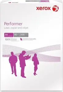 Paper Xerox Performer 80 A4 White Paper 80 g/m², A4, suitable 40–65% RH, storage 5–35 °C, use 18–30 °C