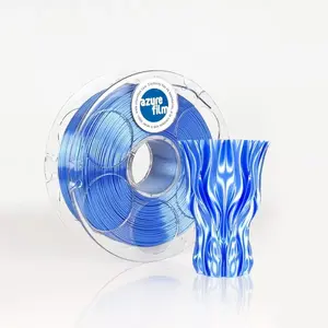 3D drukas materiāls Azurefilm Silk Blue 1.75 mm 1 kg — FL171-5020, saderīgs ar Creality