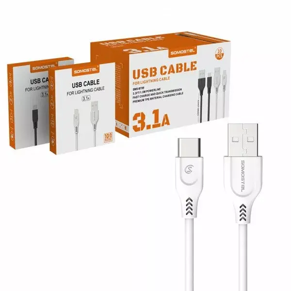 SOMOSTEL SMS-BT09 USB-A to USB-C 3.1 Cable Photo 4