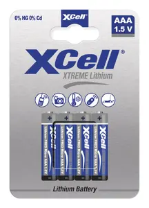 XCell 145874 AAA uzlādējams litija akumulators 1.5V, 4 gab.