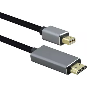 Cable helos mini DisplayPort male to HDMI 1.4 male, PREMIUM 4K, 2.0 m, TPE jacket, aluminium housing, gold-plated contacts