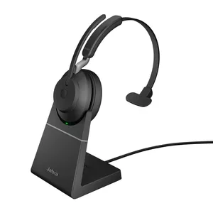 Austiņas Jabra Evolve2 65 USB-A UC Mono ar uzlādes staciju - melnas